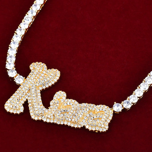 Ice Stone Luxury Iced Out Custom Name Necklace