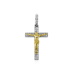 Ice Stone Iced Out Baguette Cross Necklace