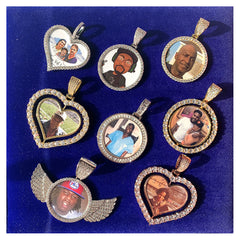 Ice Stone Custom Memory Photo Pendant Necklace