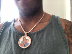Ice Stone Custom Memory Photo Pendant Necklace