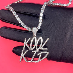 Ice Stone Hip Hop Iced Out Custom Name Pendant Necklace