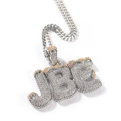 Ice Stone Custom Initial Pendant Hip Hop
