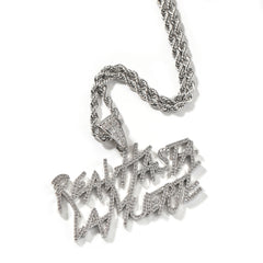 Ice Stone Real Hasta La Muerte Pendant Necklace