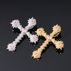 Ice Stone Hip Hop Jesus Cross Necklace