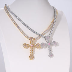 Ice Stone Hip Hop Jesus Cross Necklace