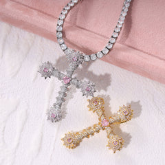 Ice Stone Hip Hop Jesus Cross Necklace