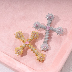 Ice Stone Hip Hop Jesus Cross Necklace