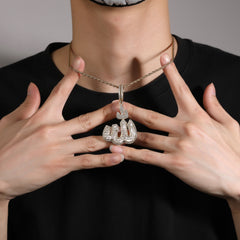 Ice Stone Arabic Muslim Islam Pendant Necklace