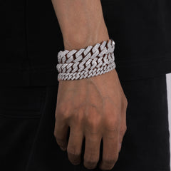 Ice Stone Necklace & Bracelet Combo (6mm–18mm)