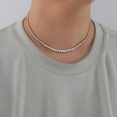 Ice Stone Graduated CZ Iced Tennis Necklace