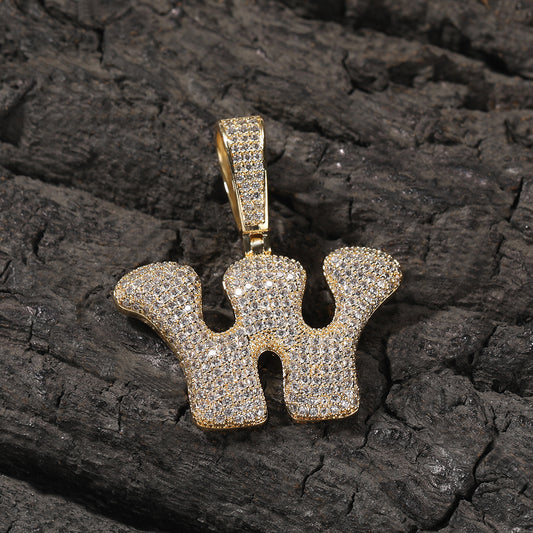 Ice Stone 5A Zircon Custom Name Necklace