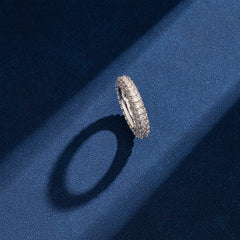 Ice Stone 3-Sides Diamond Iced Out Brass Ring