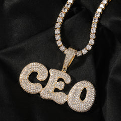 Ice Stone 5A Zircon Custom Name Necklace