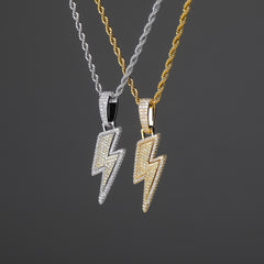 Ice Stone Lightning Pendant with Tennis Chain
