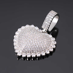 Ice Stone Heart Pendant Jewelry Set Women