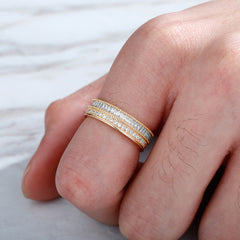 Ice Stone Baguette Iced Out Hip Hop Ring