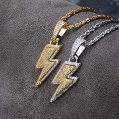 Ice Stone Lightning Pendant with Tennis Chain