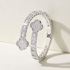 Ice Stone Clover Hip Hop Iced Out Bracelets