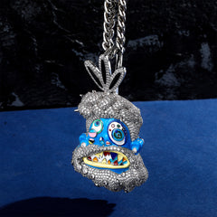 Ice Stone Iced Out Cartoon Diamond Pendant