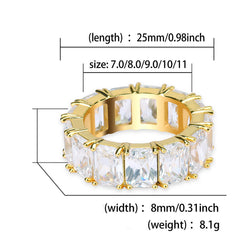 Ice Stone New Design 8mm Hip Hop Ring