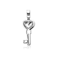 Ice Stone Hip Hop AAA CZ Gold Key Pendant Necklace