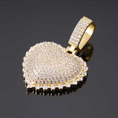 Ice Stone Heart Pendant Jewelry Set Women