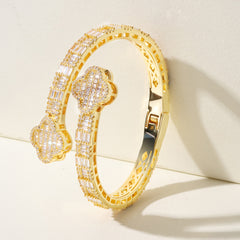 Ice Stone Clover Hip Hop Iced Out Bracelets