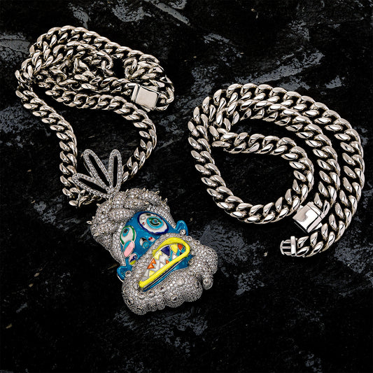 Ice Stone Iced Out Cartoon Diamond Pendant