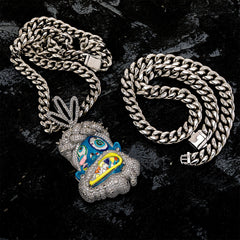 Ice Stone Iced Out Cartoon Diamond Pendant