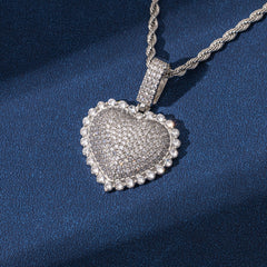 Ice Stone Heart Pendant Jewelry Set Women