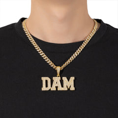 Ice Stone Double Layer Baguette Name Necklace