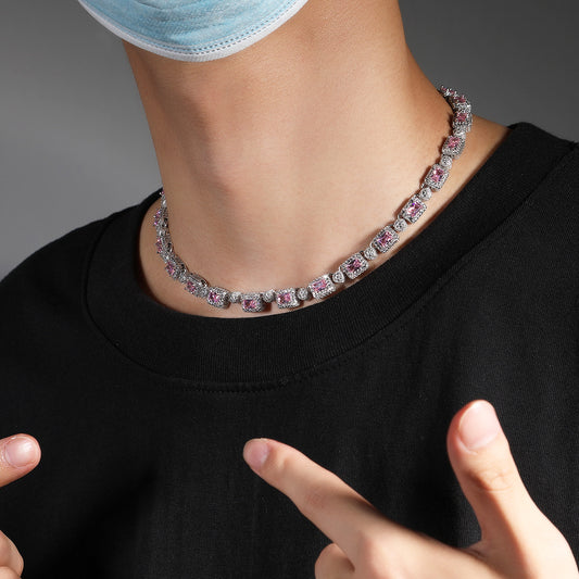 Ice Stone 8mm Square Tennis Chain Necklace