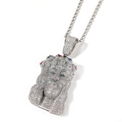 Ice Stone Iced Out Big Jesus Pendant