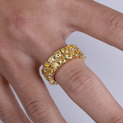 Ice Stone Chain Design Big Zircon Hip Hop Ring