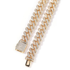 Ice Stone 10mm Diamond Cuban Chain Necklace