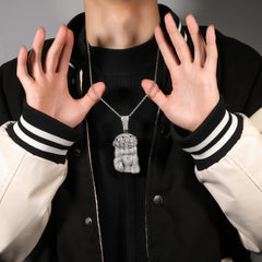 Ice Stone Iced Out Big Jesus Pendant