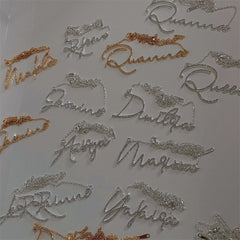 Ice Stone Shiny Stainless Steel Custom Name Necklace