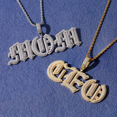 Ice Stone Custom Diamond Greek Elephant Pendant Necklace