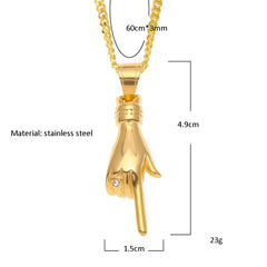 Ice Stone Iced Out Gold Pendant Necklace