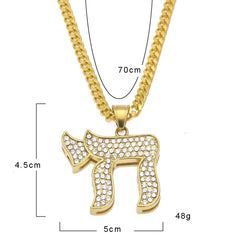 Ice Stone Iced Out Gold Pendant Necklace