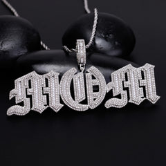 Ice Stone Custom Diamond Greek Elephant Pendant Necklace