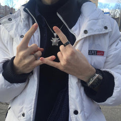 Ice Stone Hip Hop Gengar Gold Silver Pendant Necklace