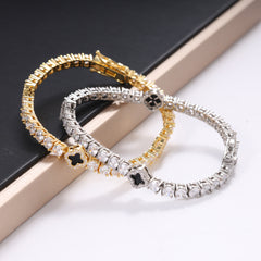 4mm Clover CZ Tennis Chain Colorful Jewelry