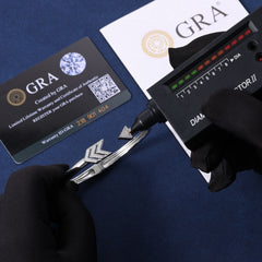 Ice Stone VVS Moissanite Arrow Silver Bangle Bracelet