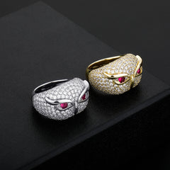 Ice Stone Iced Out Owl Hip Hop Rings