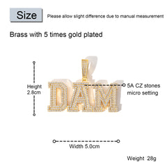 Ice Stone Double Layer Baguette Name Necklace