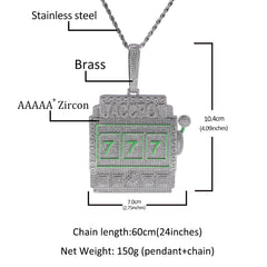 Ice Stone Gold Plated Baguette Pendant