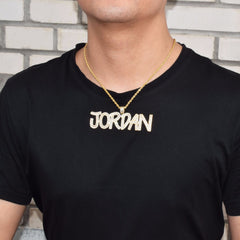 Ice Stone Iced Out Baguette Initials Necklace