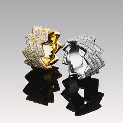 Ice Stone Gold Plated Miami Cuban Diamond Ring