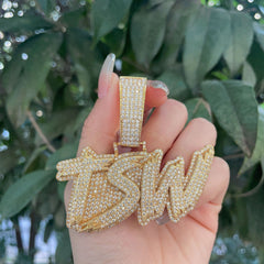 Ice Stone Big Size Iced Out Custom Pendant Necklace